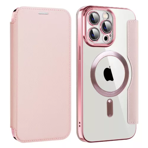 iPhone 14 Pro Max Rózsaszín Techsuit SmartMag könyvtok