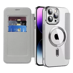 iPhone 14 Pro Max Szürke Techsuit - SmartMag Könyv Tok