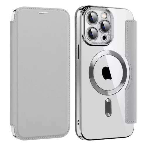 iPhone 14 Pro Max Szürke Techsuit - SmartMag Könyv Tok