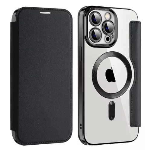 iPhone 14 Pro Max Fekete Techsuit SmartMag könyvtok