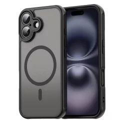   Techsuit - HaloFrost II MagSafe - iPhone 16 Plus - Fekete tok