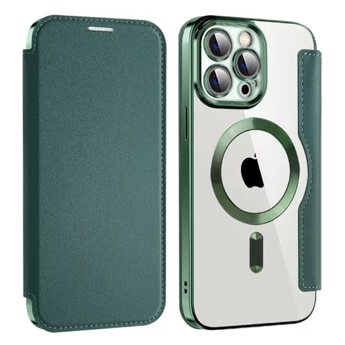 iPhone 13 Pro Max Zöld Techsuit SmartMag könyves tok