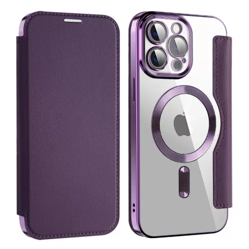 iPhone 13 Pro Max Lila Techsuit SmartMag könyvtok