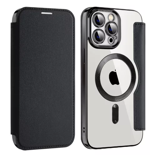 iPhone 13 Pro Max Fekete Techsuit SmartMag Könyvtok