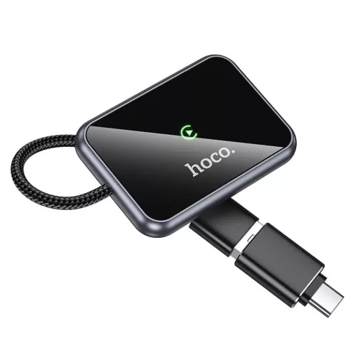 Hoco vezeték nélküli CarPlay adapter USB A / USB C HU1 fekete