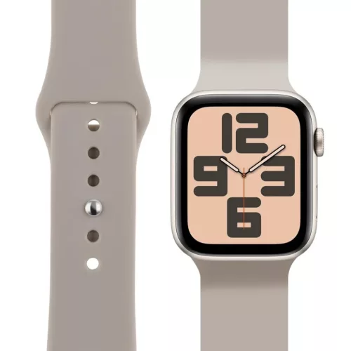 Apple Watch 38-41mm S-M Bézs OBAL:ME szilikon szíj