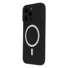 iPhone 14 6,1" fekete Szilikon Soft Mag tok