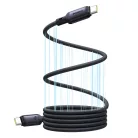 Baseus - PicoGo adatkábel (P10376800121-00) - Mágneses, Type-C Type-C típushoz, 240W, Gyors töltés, 480Mbps, Szilikon, 1m - Fekete