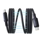 Baseus - PicoGo adatkábel (P10376800121-00) - Mágneses, Type-C Type-C típushoz, 240W, Gyors töltés, 480Mbps, Szilikon, 1m - Fekete