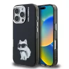 iPhone 16 Pro Fekete Karl Lagerfeld IML Aquarelle Choupette tok