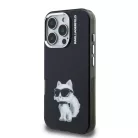 iPhone 16 Pro Fekete Karl Lagerfeld IML Aquarelle Choupette tok