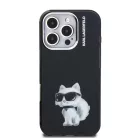 iPhone 16 Pro Fekete Karl Lagerfeld IML Aquarelle Choupette tok