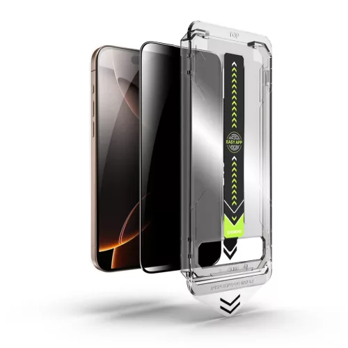 iPhone 13 / iPhone 13 Pro / iPhone 14 / iPhone 16 Techsuit TitanGlass Teljes Borítás Privátfólia üvegfólia