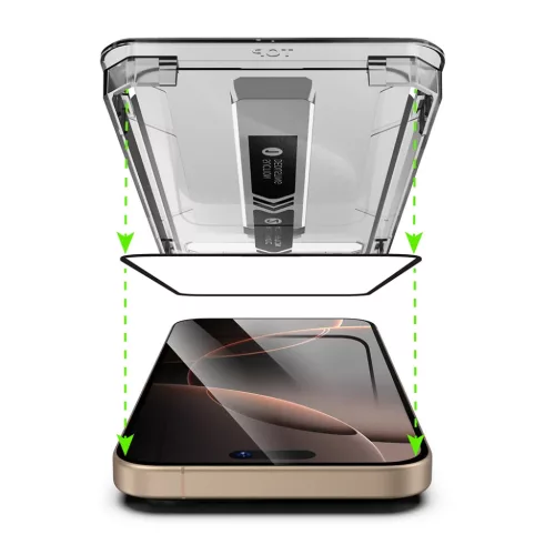 iPhone 13 / iPhone 13 Pro / iPhone 14 / iPhone 16 Techsuit TitanGlass Teljes Borítás Privátfólia üvegfólia