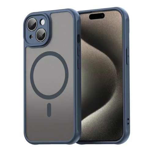 Techsuit - HaloFrost II MagSafe - iPhone 15 - Tengerészkék tok