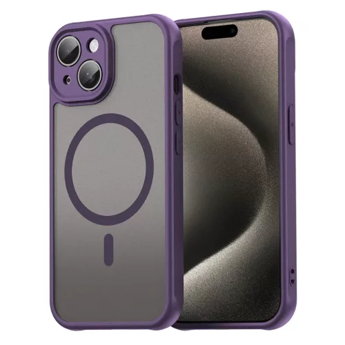 Techsuit - HaloFrost II MagSafe - iPhone 15 - Lila tok
