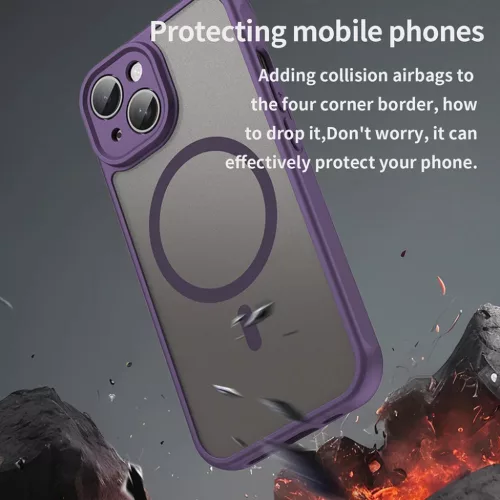 Techsuit - HaloFrost II MagSafe - iPhone 15 - Lila tok
