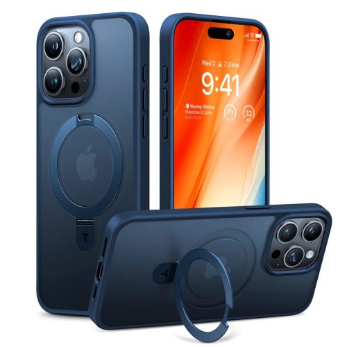 Torras - Ostand Sorozat - iPhone 15 Pro Max - Tengerészkék tok