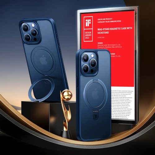 Torras - Ostand Sorozat - iPhone 15 Pro Max - Tengerészkék tok