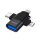 Techsuit - Prémium OTG Adapter SoundVoltX (A17) - 4 az 1-ben, USB-ről Micro-USB + Type-C + Lightning, Plug and Play - Fekete