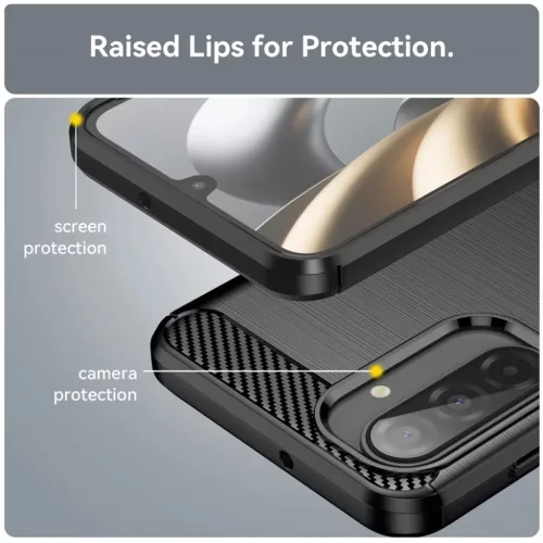 Techsuit - Karbon Szilikon - Samsung Galaxy A17 5G - Fekete tok