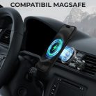 iPhone 15 Pro Max - Aramid Szálas MagSafe Tok - Fekete tok