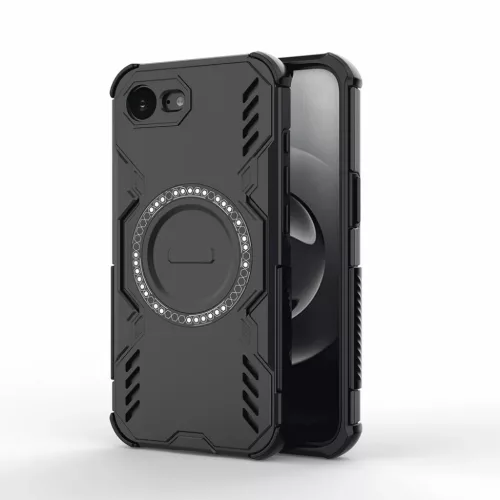 iPhone 16e/17e - ArmorMag tok - Techsuit - Fekete