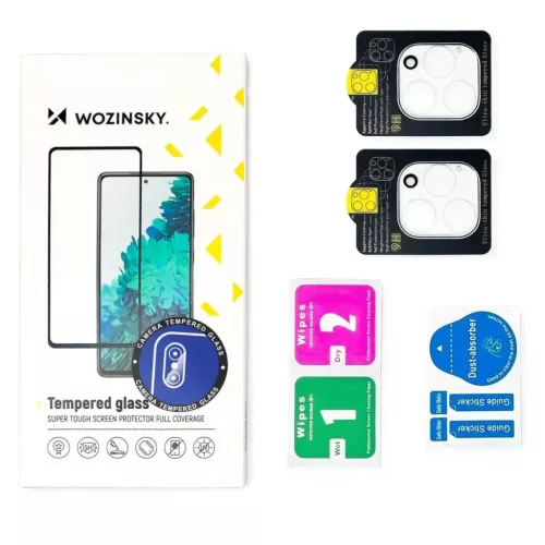iPhone 17 Air Fekete Wozinsky Teljes Kamera Üveg, 2 darabos készlet, üvegfólia