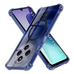   Xiaomi Redmi 14C / Poco C75 - Techsuit - Ütésálló Átlátszó Szilikon MagSafe Tok - Füstfekete. tok