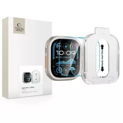   Apple Watch Ultra 1/2/3 (49 mm) Edzett Üveg Tech-protect Easy Set+ 2-csomag Átlátszó üvegfólia