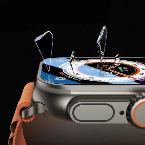 Apple Watch Ultra 1/2/3 (49 mm) Edzett Üveg Tech-protect Easy Set+ 2-csomag Átlátszó üvegfólia