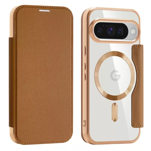 SmartMag könyv tok - Google Pixel 10 / 10 Pro - Barna - Techsuit.