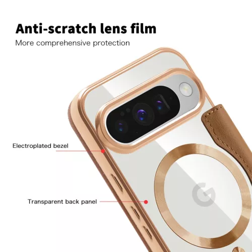 SmartMag könyv tok - Google Pixel 10 / 10 Pro - Barna - Techsuit.