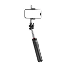 Selfie bot WC13YDS teleszkópos tripod 1,3m dupla lámpával és telefontartóval - fekete