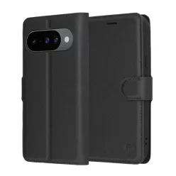 Techsuit bőr tok - Google Pixel 10 / 10 Pro - Fekete.
