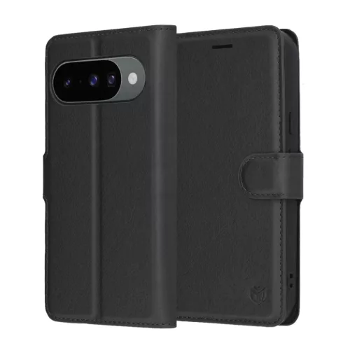 Techsuit bőr tok - Google Pixel 10 / 10 Pro - Fekete.