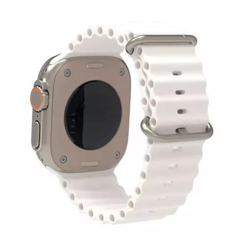 Apple Watch szíj (W038) - Techsuit - Fehér - Alkalmas Apple Watch 1/2/3/4/5/6/7/8/9/10/SE/SE 2 (38/40/41/42mm) моделlekhez.