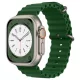 Apple Watch szíj (W038) - Techsuit - sorozat 1/2/3/4/5/6/7/8/9/10/SE/SE 2 (38/40/41/42 mm) - Katonai zöld.