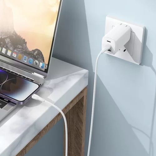 Borofone Kábel BX121 Energy - Type C to Type C - PD 60W 1 méter fehér