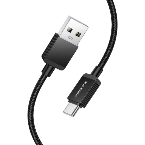 Borofone BX120 Placer kábel - USB Type-C - 3A 1 méter fekete