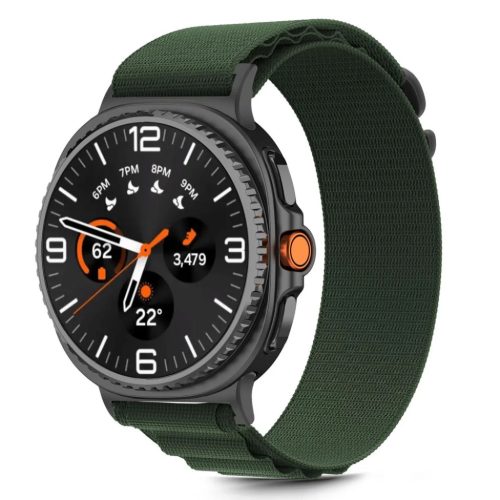Tech-protect Nylon Pro Samsung Galaxy Watch 8 / Classic (40 / 44 / 46 mm) Katonai zöld óraszíj