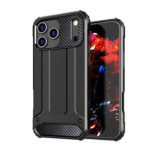 iPhone 17 Pro Max fekete Hybrid Armor tok