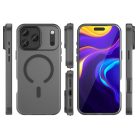 iPhone 17 Pro Max matt fekete Etui Magnetic Abrasive tok kompatibilis MagSafe