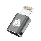 Techsuit - Premium OTG Adapter TitanCoreX (A11) - USB Type-C a Lightning csatlakozóhoz, 3A, alumínium ötvözet, csatlakoztasd és használd, gyors átvitel - Szürke.