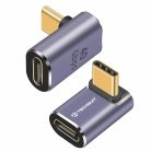 Techsuit - Prémium OTG Adapter TitanCoreX (A12) - Type-C - Type-C csatlakozóval, 10 Gbps, 3A, Plug and Play, PD Gyors Töltést Támogat - Fekete.