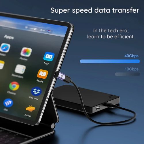 Techsuit - Prémium OTG Adapter TitanCoreX (A12) - Type-C - Type-C csatlakozóval, 10 Gbps, 3A, Plug and Play, PD Gyors Töltést Támogat - Fekete.