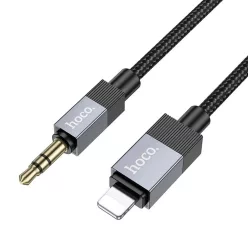   Kábel AUX Jack 3,5 mm (férfi) - Lightning (férfi) Hoco 1 m UPA32A fekete DAC