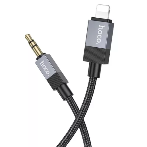 Kábel AUX Jack 3,5 mm (férfi) - Lightning (férfi) Hoco 1 m UPA32A fekete DAC