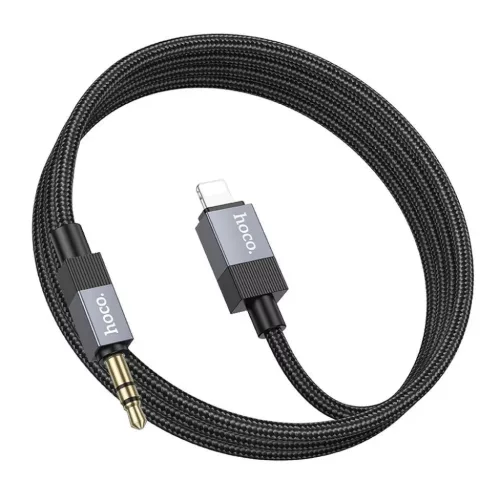 Kábel AUX Jack 3,5 mm (férfi) - Lightning (férfi) Hoco 1 m UPA32A fekete DAC