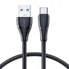 Joyroom USB - USB C 3A Surpass Series kábel gyors töltéshez és adatátvitelhez 1.2 m fekete (S-UC027A11)